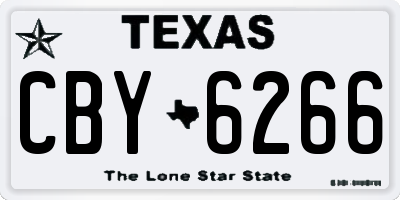 TX license plate CBY6266