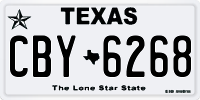 TX license plate CBY6268