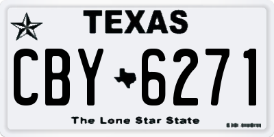 TX license plate CBY6271