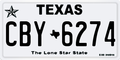 TX license plate CBY6274
