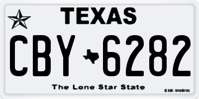 TX license plate CBY6282