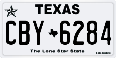 TX license plate CBY6284