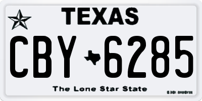 TX license plate CBY6285