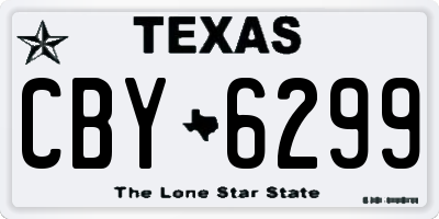TX license plate CBY6299