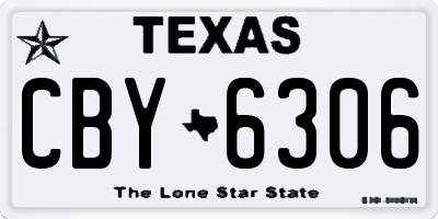 TX license plate CBY6306