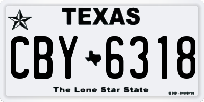TX license plate CBY6318