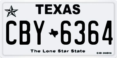 TX license plate CBY6364