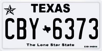 TX license plate CBY6373