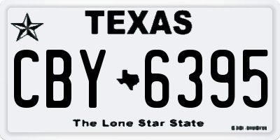 TX license plate CBY6395