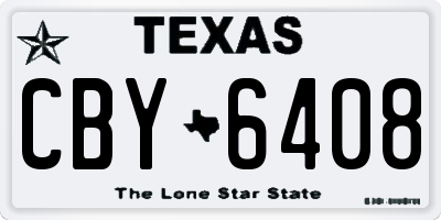 TX license plate CBY6408