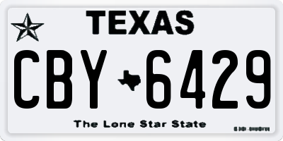 TX license plate CBY6429
