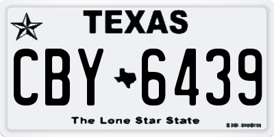 TX license plate CBY6439