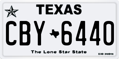 TX license plate CBY6440