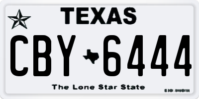 TX license plate CBY6444