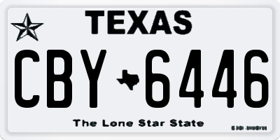 TX license plate CBY6446