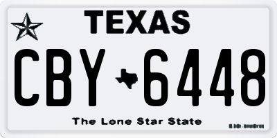 TX license plate CBY6448