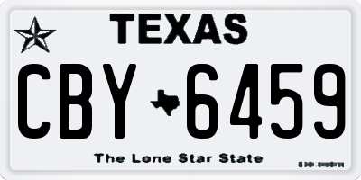 TX license plate CBY6459