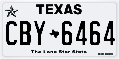 TX license plate CBY6464