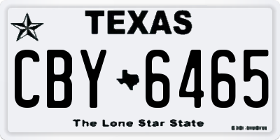 TX license plate CBY6465