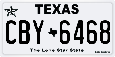 TX license plate CBY6468