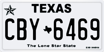 TX license plate CBY6469