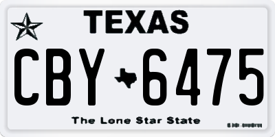 TX license plate CBY6475