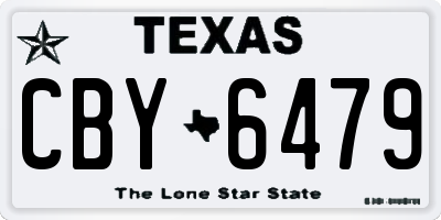 TX license plate CBY6479