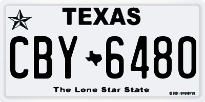TX license plate CBY6480