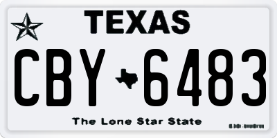 TX license plate CBY6483