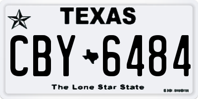 TX license plate CBY6484
