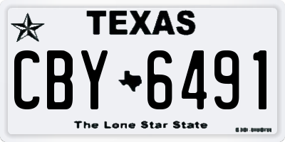 TX license plate CBY6491