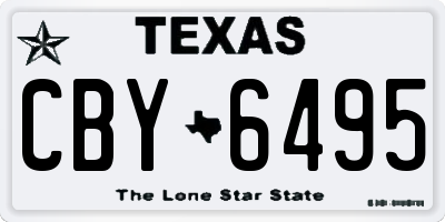 TX license plate CBY6495