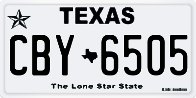 TX license plate CBY6505