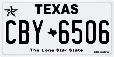 TX license plate CBY6506