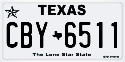 TX license plate CBY6511