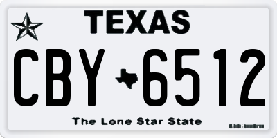 TX license plate CBY6512