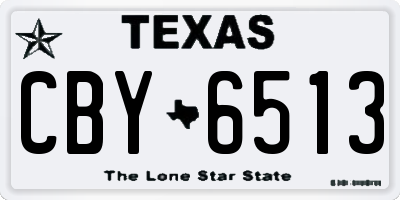 TX license plate CBY6513