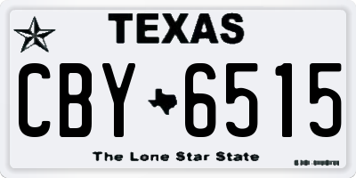 TX license plate CBY6515