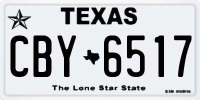 TX license plate CBY6517