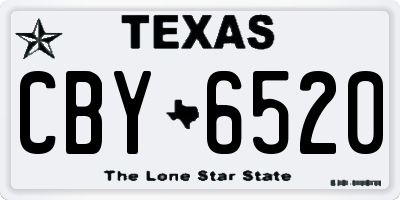 TX license plate CBY6520