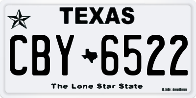 TX license plate CBY6522
