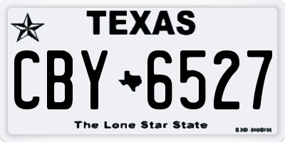 TX license plate CBY6527