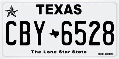 TX license plate CBY6528