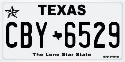 TX license plate CBY6529