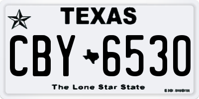 TX license plate CBY6530