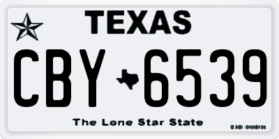 TX license plate CBY6539
