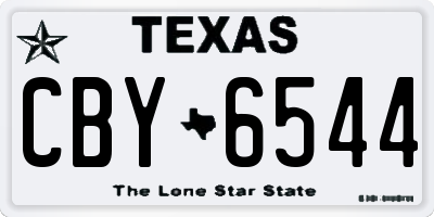 TX license plate CBY6544