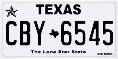 TX license plate CBY6545