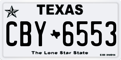 TX license plate CBY6553