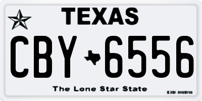 TX license plate CBY6556